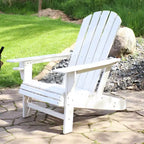 Sunnydaze Outdoor Lake Style Adirondack Chair with Cup Holder
