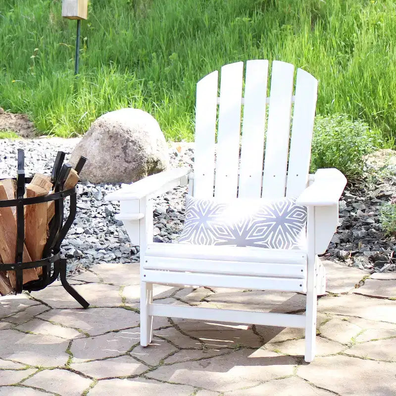 Sunnydaze Outdoor Lake Style Adirondack Chair with Cup Holder