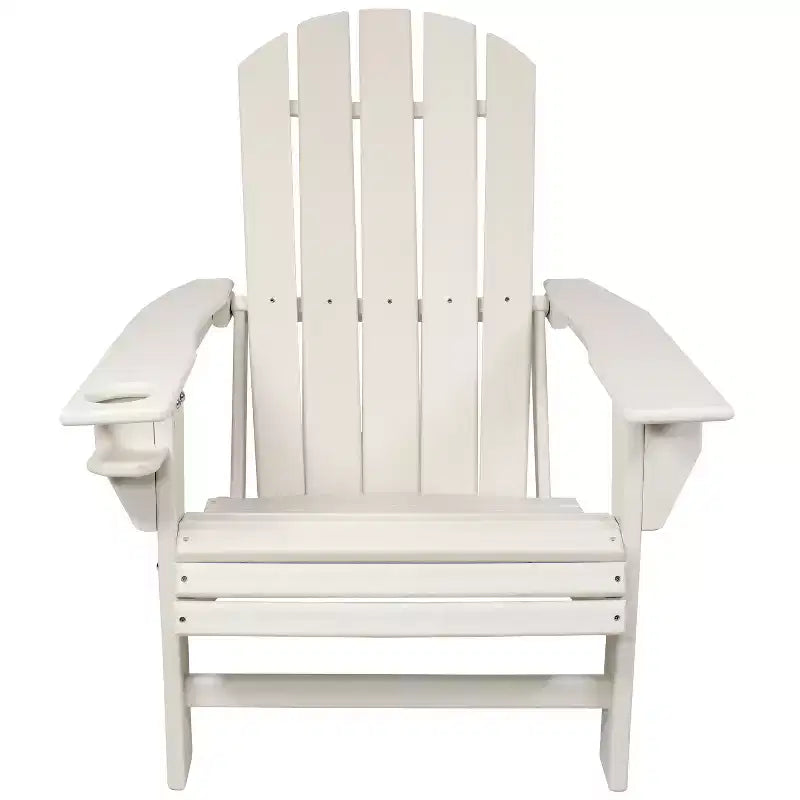 Sunnydaze Outdoor Lake Style Adirondack Chair with Cup Holder