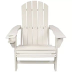Sunnydaze Outdoor Lake Style Adirondack Chair with Cup Holder