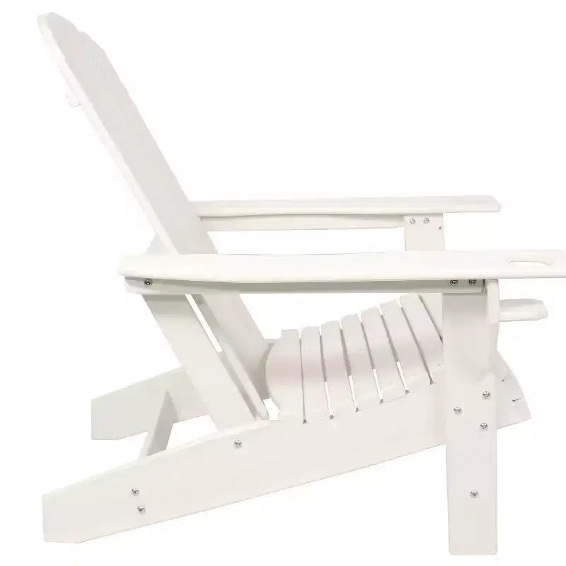 Sunnydaze Outdoor Lake Style Adirondack Chair with Cup Holder
