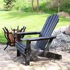 Sunnydaze Outdoor Lake Style Adirondack Chair with Cup Holder