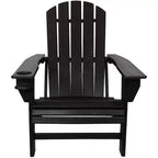 Sunnydaze Outdoor Lake Style Adirondack Chair with Cup Holder