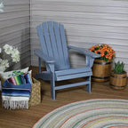 Sunnydaze Fir Wood Painted Finish Coastal Bliss Outdoor Adirondack Chair