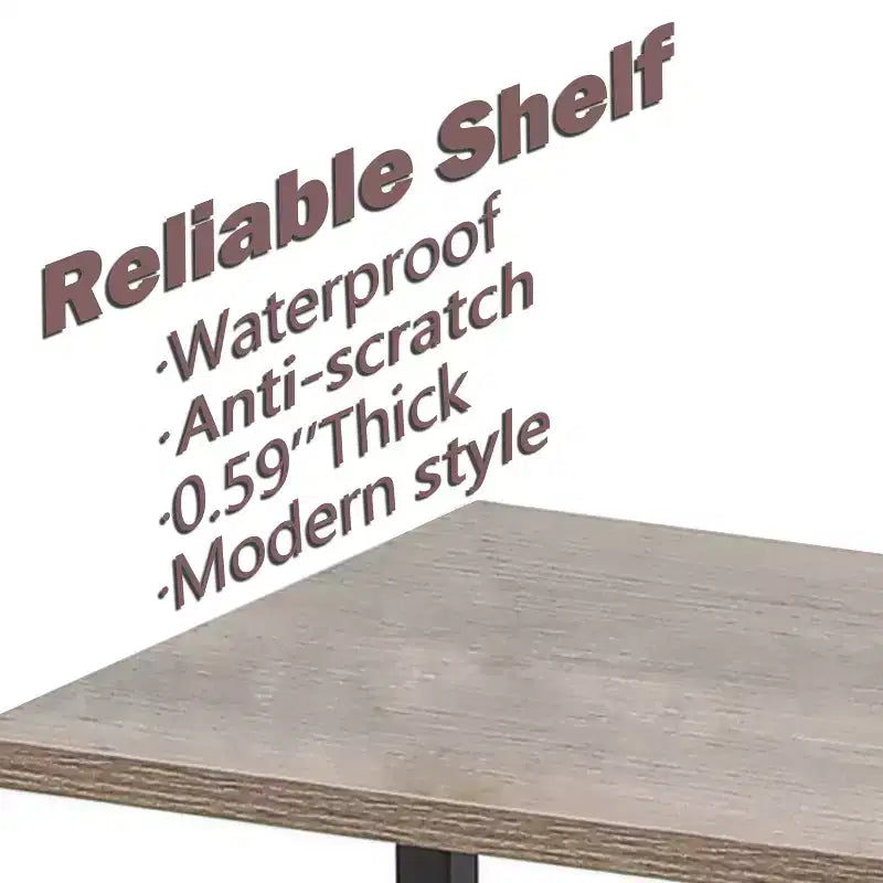 LuxenHome 4-Shelf 58.3 x 23.62 W Wood and Metal Ladder Bookcase. Brown
