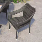 Flash Furniture Ethan Commercial Grade Stacking Patio Chair, All Weather PE Rattan Wicker Patio Dining Chair