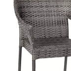 Flash Furniture Ethan Commercial Grade Stacking Patio Chair, All Weather PE Rattan Wicker Patio Dining Chair