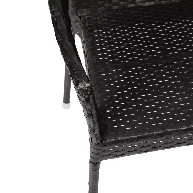 Flash Furniture Ethan Commercial Grade Stacking Patio Chair, All Weather PE Rattan Wicker Patio Dining Chair