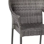 Flash Furniture Ethan Set of 4 Commercial Grade Stacking Patio Chairs, All Weather PE Rattan Wicker Patio Dining Chairs