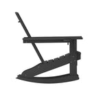 Emma e Oliver Set di 2 sedie a dondolo Adirondack con portabicchieri, sedie a dondolo Adirondack in HDPE resistenti alle intemperie