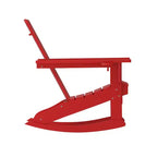 Emma e Oliver Set di 2 sedie a dondolo Adirondack con portabicchieri, sedie a dondolo Adirondack in HDPE resistenti alle intemperie