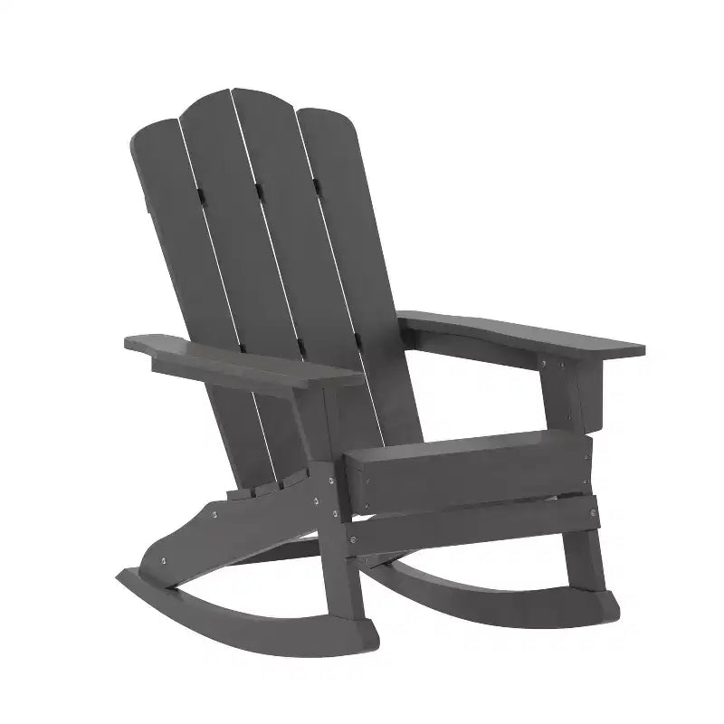 Emma e Oliver Set di 2 sedie a dondolo Adirondack con portabicchieri, sedie a dondolo Adirondack in HDPE resistenti alle intemperie