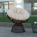 Sedia da patio girevole Emma e Oliver con cuscino