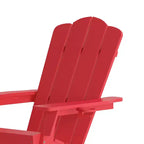 Emma and Oliver Adirondack Rocking Chair with Cup Holder, Weather Resistant HDPE Adirondack Rocking Chair