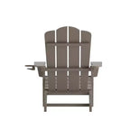 Emma and Oliver Set di 2 sedie Adirondack con portabicchieri, sedie Adirondack in HDPE resistenti alle intemperie