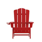 Emma and Oliver Set di 2 sedie Adirondack con portabicchieri, sedie Adirondack in HDPE resistenti alle intemperie