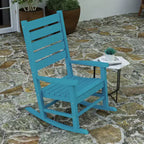 Merrick Lane Contemporary Rocking Chair, All-Weather HDPE Indoor/Outdoor Rocker