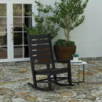Merrick Lane Contemporary Rocking Chair, All-Weather HDPE Indoor/Outdoor Rocker