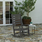 Merrick Lane Contemporary Rocking Chair, All-Weather HDPE Indoor/Outdoor Rocker