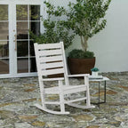 Merrick Lane Contemporary Rocking Chair, All-Weather HDPE Indoor/Outdoor Rocker