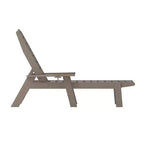 Flash Furniture Monterey Sedia a Sdraio Regolabile Adirondack con Portabicchieri - Sedia da Giardino in HDPE per Interni ed Esterni Resistente alle Intemperie