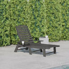 Flash Furniture Monterey Sedia a Sdraio Regolabile Adirondack con Portabicchieri - Sedia da Giardino in HDPE per Interni ed Esterni Resistente alle Intemperie