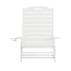 Flash Furniture Monterey Sedia a Sdraio Regolabile Adirondack con Portabicchieri - Sedia da Giardino in HDPE per Interni ed Esterni Resistente alle Intemperie