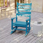 Sedia a Dondolo Contemporanea Manchester Flash Furniture, in HDPE per Interni ed Esterni