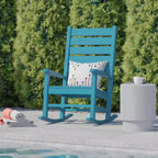 Sedia a Dondolo Contemporanea Manchester Flash Furniture, in HDPE per Interni ed Esterni