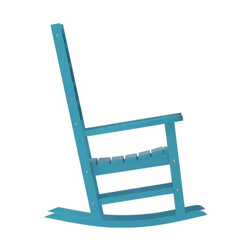 Sedia a Dondolo Contemporanea Manchester Flash Furniture, in HDPE per Interni ed Esterni