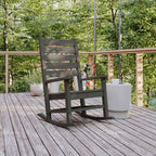 Sedia a Dondolo Contemporanea Manchester Flash Furniture, in HDPE per Interni ed Esterni