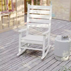 Sedia a Dondolo Contemporanea Manchester Flash Furniture, in HDPE per Interni ed Esterni
