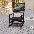 Sedia a Dondolo Contemporanea Manchester Flash Furniture, in HDPE per Interni ed Esterni