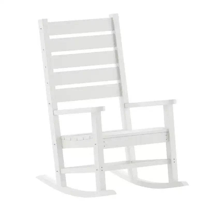 Sedia a Dondolo Contemporanea Manchester Flash Furniture, in HDPE per Interni ed Esterni