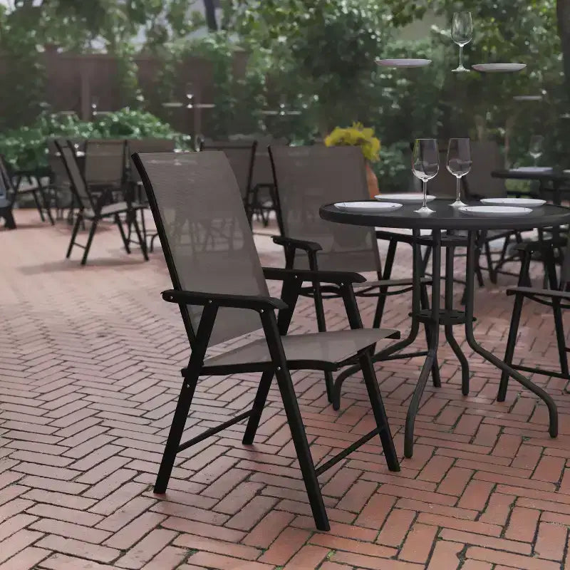 Flash Furniture Paladin Outdoor Folding Patio Sling Chair (2 Pack)
