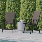 Flash Furniture Paladin Outdoor Folding Patio Sling Chair (2 Pack)