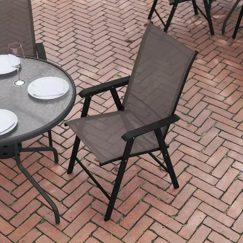 Flash Furniture Paladin Outdoor Folding Patio Sling Chair (2 Pack)