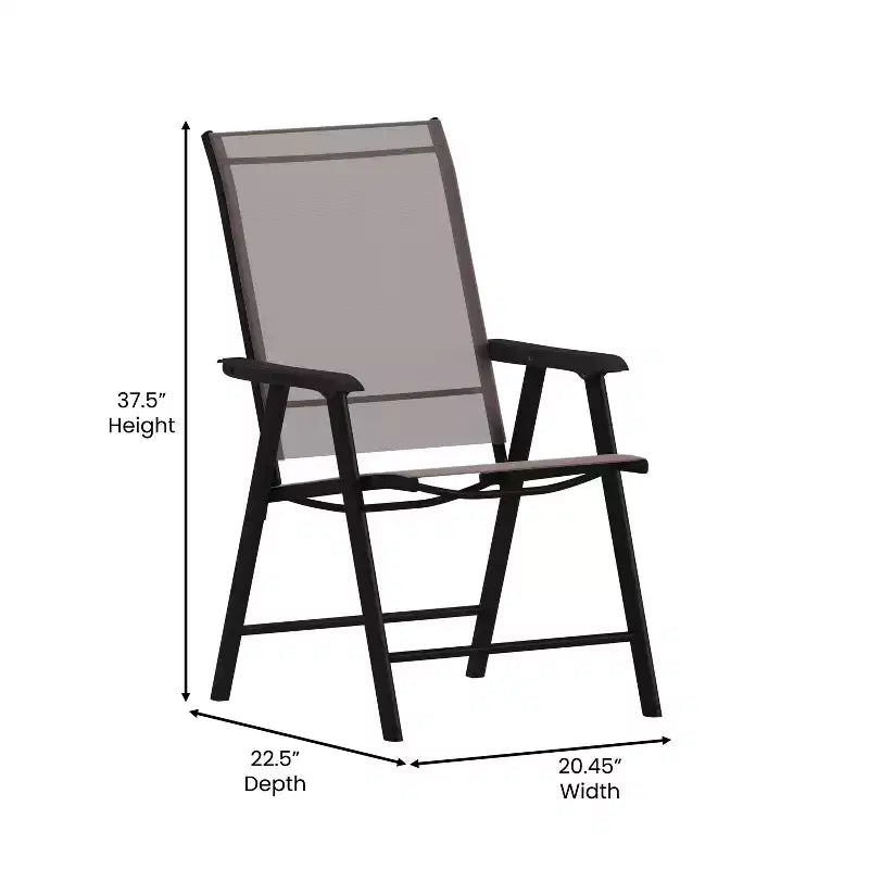 Flash Furniture Paladin Outdoor Folding Patio Sling Chair (2 Pack)
