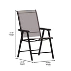 Flash Furniture Paladin Outdoor Folding Patio Sling Chair (2 Pack)
