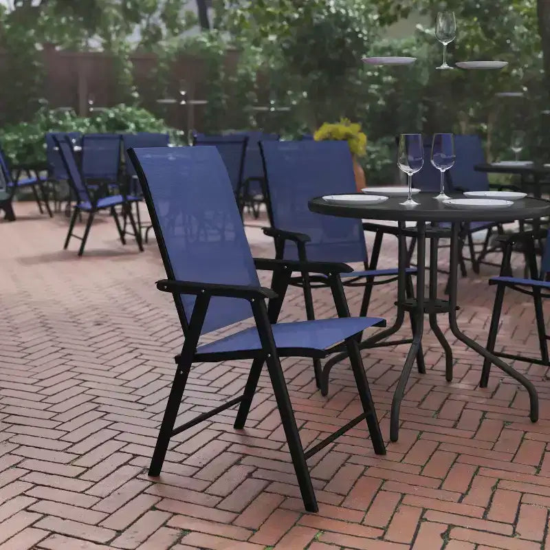 Flash Furniture Paladin Outdoor Folding Patio Sling Chair (2 Pack)