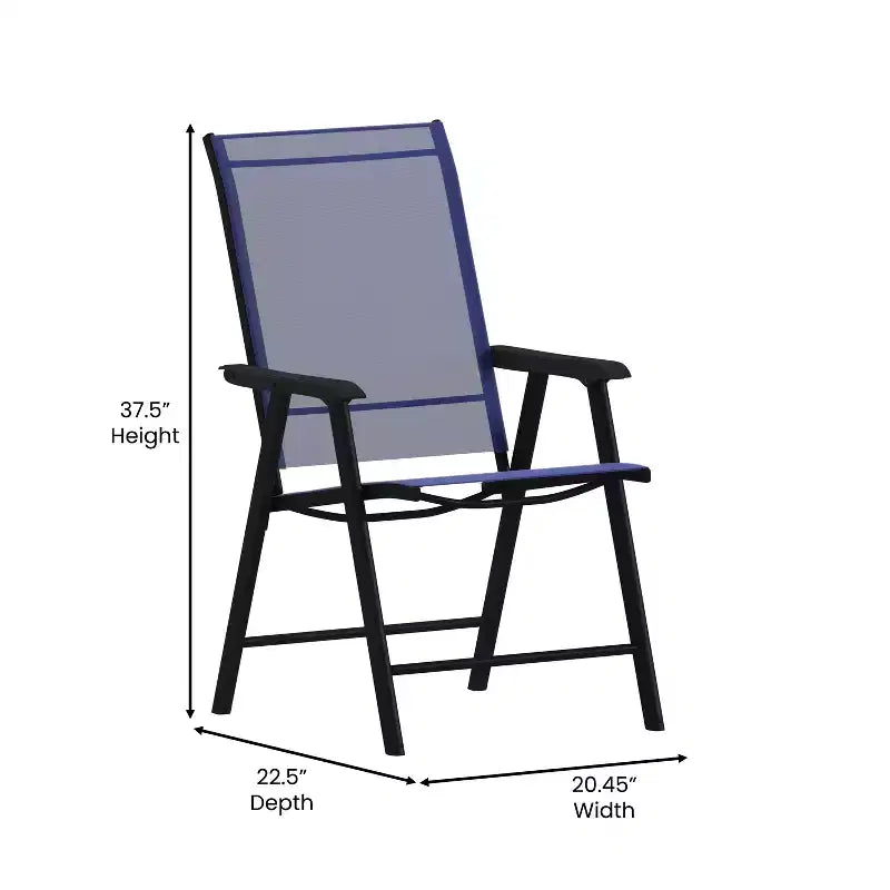 Flash Furniture Paladin Outdoor Folding Patio Sling Chair (2 Pack)