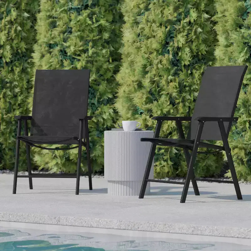 Flash Furniture Paladin Outdoor Folding Patio Sling Chair (2 Pack)