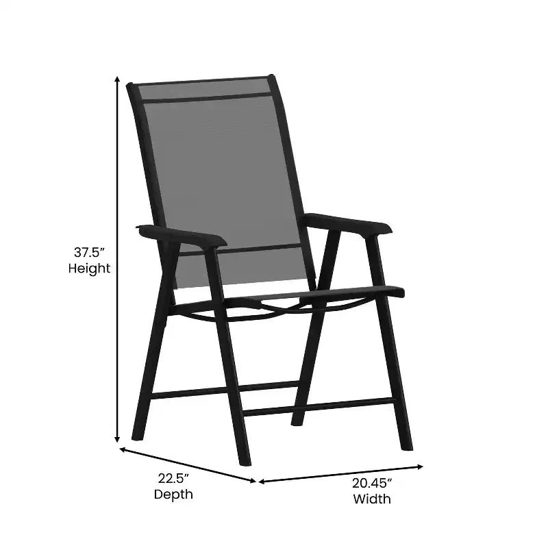 Flash Furniture Paladin Outdoor Folding Patio Sling Chair (2 Pack)