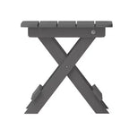 Tavolino laterale pieghevole per esterni Flash Furniture Halifax, tavolino laterale Adirondack portatile in HDPE per tutte le stagioni