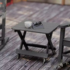 Tavolino laterale pieghevole per esterni Flash Furniture Halifax, tavolino laterale Adirondack portatile in HDPE per tutte le stagioni