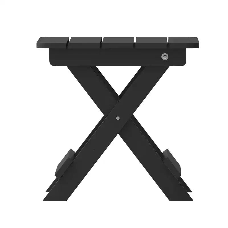 Tavolino laterale pieghevole per esterni Flash Furniture Halifax, tavolino laterale Adirondack portatile in HDPE per tutte le stagioni