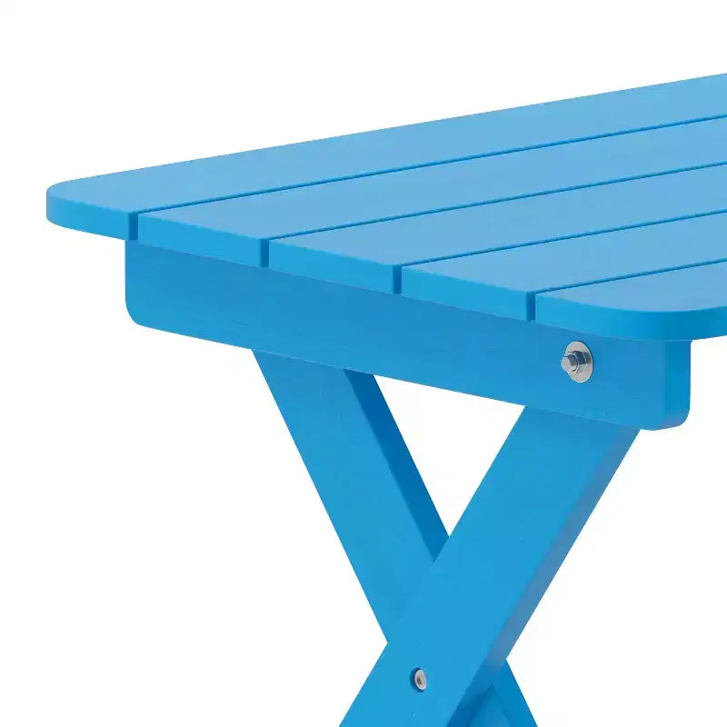 Tavolino laterale pieghevole per esterni Flash Furniture Halifax, tavolino laterale Adirondack portatile in HDPE per tutte le stagioni