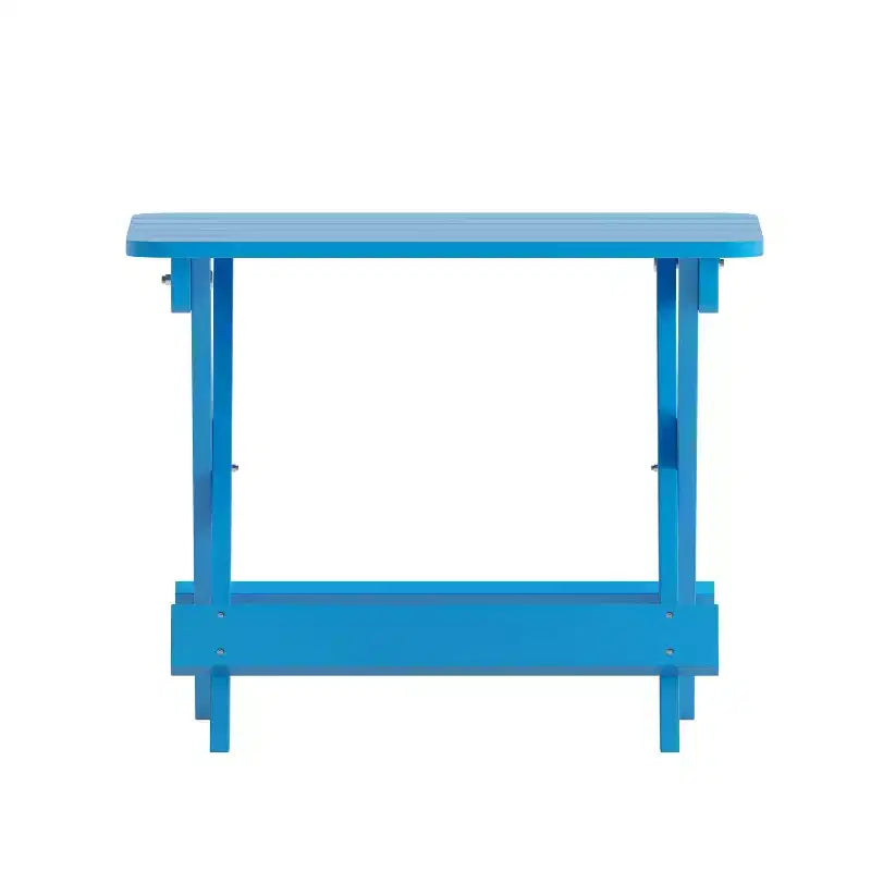 Tavolino laterale pieghevole per esterni Flash Furniture Halifax, tavolino laterale Adirondack portatile in HDPE per tutte le stagioni
