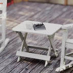 Tavolino laterale pieghevole per esterni Flash Furniture Halifax, tavolino laterale Adirondack portatile in HDPE per tutte le stagioni