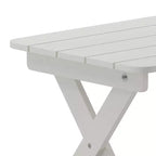 Tavolino laterale pieghevole per esterni Flash Furniture Halifax, tavolino laterale Adirondack portatile in HDPE per tutte le stagioni